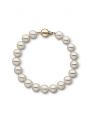 9.5-10.5 mm White Freshwater Cultured Pearl Bracelet (14k Yellow Gold Clasp, 7.25 inches)