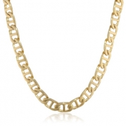Men's 10mm Gold Ion Plated Stainless Steel Mariner Chain Necklace, 22