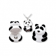 Panda Bear Pendant Necklace in Figural Gift Box