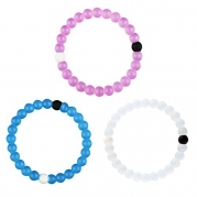 YJ.GWL Silicone Bracelet Set S ( White + Pink + Blue )