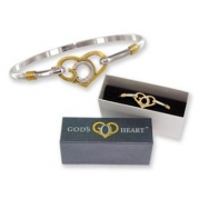 God's Heart Clip Bangle Bracelet Gift Boxed