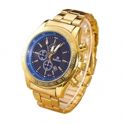 Men's Watch, Voberry® Men Stainless Steel Watch Analog Quartz Movement Wrist Watches (Blue)