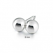 Bling Jewelry Sterling Silver Bead Ball Stud Earrings 8mm