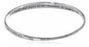 Sterling Silver Lord's Prayer Bangle Bracelet