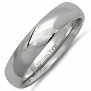 5mm Mens Comfort Fit Titanium Plain Wedding Band ( Available Ring Sizes 7-12 1/2) Size 7
