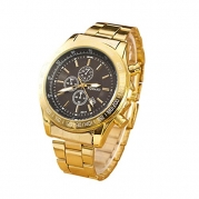 Men's Watch, Voberry® Men Stainless Steel Watch Analog Quartz Movement Wrist Watches (Black)