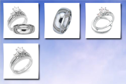 KingswayJewelry 3 pieces men's women's, his & hers, 925 sterling silver & titanium engagement wedding ring set, available sizes men's 8,9,10,11,12; women's set: 5,6,7,8,9,10. contact us by email through amazon with sizes after purchase!