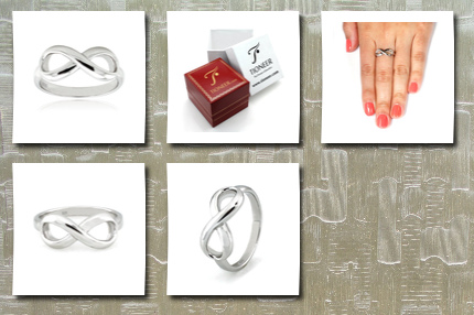 Tioneer sterling silver infinity ring ** limited time sale ** (size 5.5) available size: 4, 4.5, 5, 5.5, 6, 6.5, 7, 7.5, 8, 8.5, 9, 9.5, 10