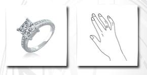 Bling Jewelry sterling silver 2.9 ct princess cz engagement ring